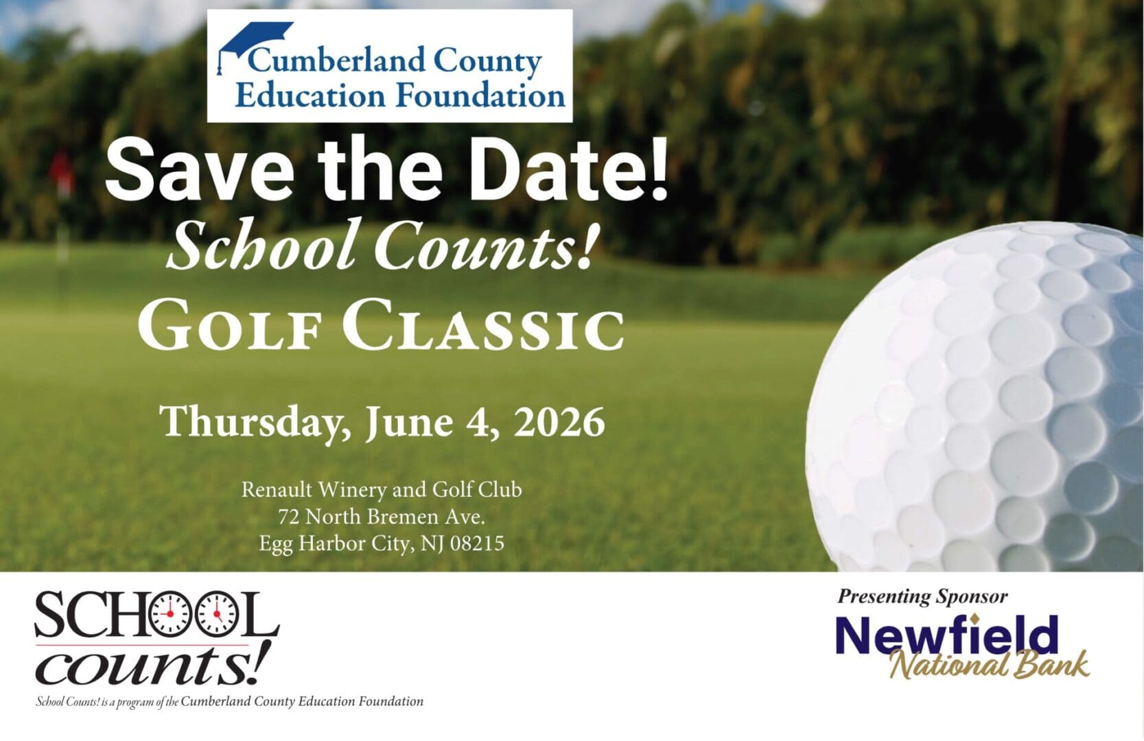Save the Date: Golf Classic Event Invitation.
